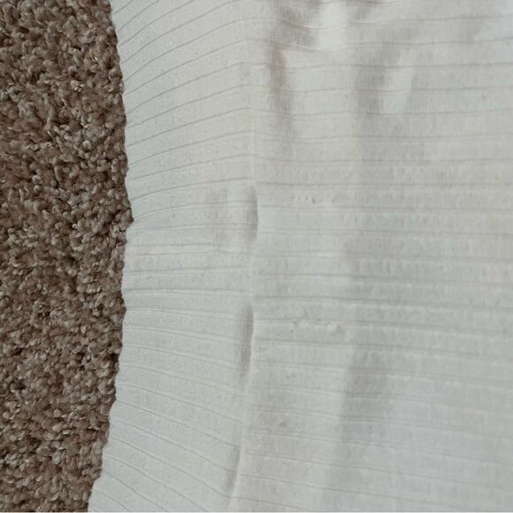 Silence + Noise Off Shoulder Ribbed Mini Bell Sleeve Cropped Fitted Sweater - Picture 11 of 12